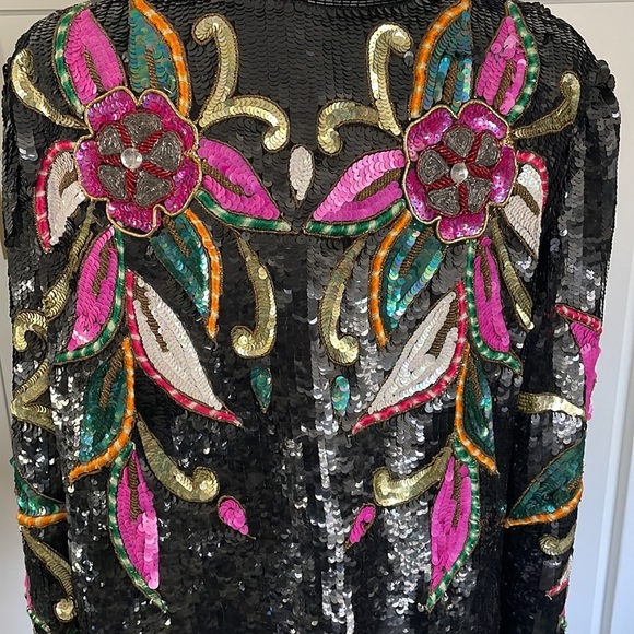 Vintage Joan Leslie Evenings Sequinned/Beaded Bolero Jacket - Picture 7 of 16